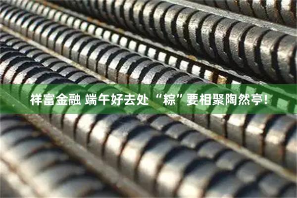 祥富金融 端午好去处 “粽”要相聚陶然亭!